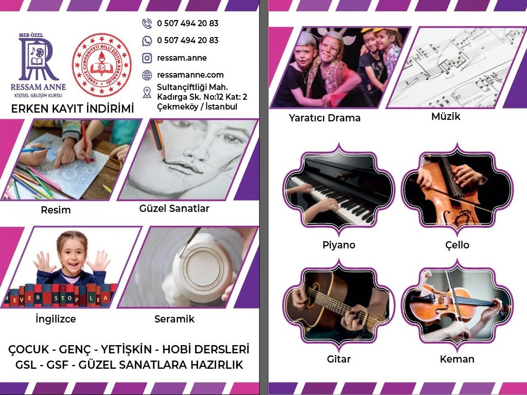 İndirimli Resim Müzik İngilizce Kursları